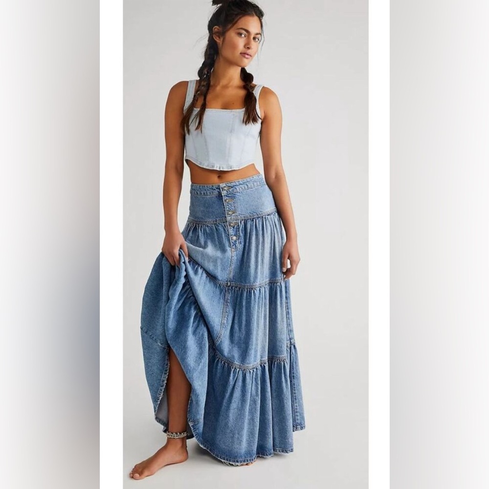 Free people Denim Maxi